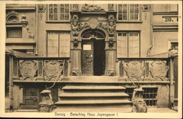 Danzig Westpreussen Beischlag Haus Jopengasse