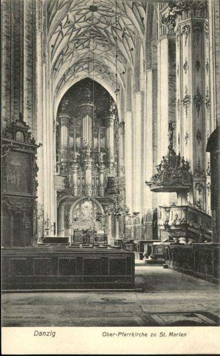 Danzig Westpreussen Pfarr Kirche St Marien