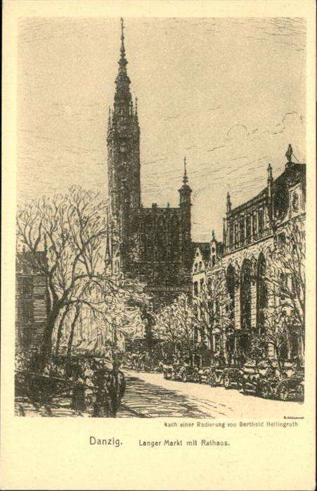 Danzig Westpreussen Langer Markt Rathaus