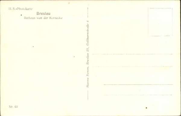 Breslau Niederschlesien Rathaus Kornecke – Bild 2