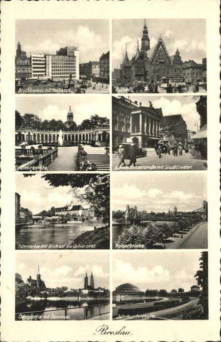 Breslau Niederschlesien Liebichshöhe Kaiserbrücke Universität