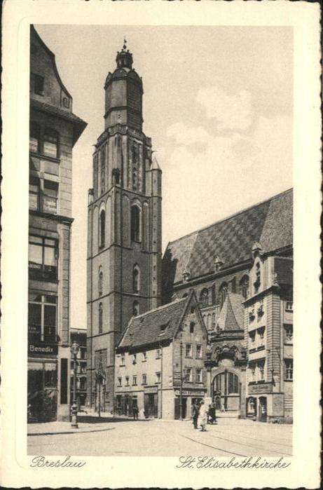 Breslau Niederschlesien St Elisabeth Kirche