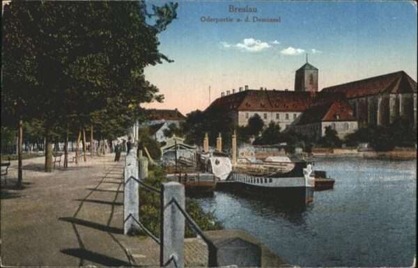 Breslau Niederschlesien Doderpartie Dominsel Schiff