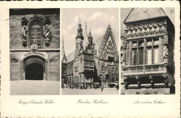 Breslau Niederschlesien Rathaus Erker Schweidnitzer Keller