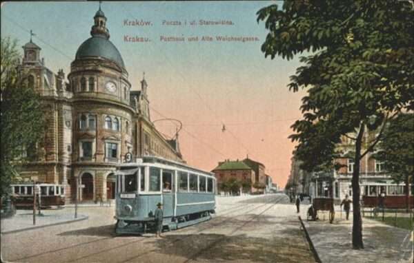 Krakau Krakow Posthaus Weichselgasse Strassenbahn