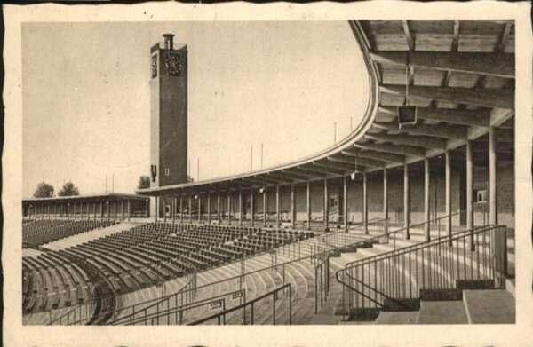Breslau Niederschlesien Stadion Glockenturm