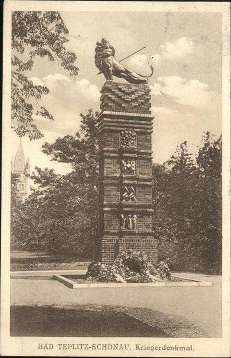 Teplitz-Schoenau Teplice Krieger Denkmal