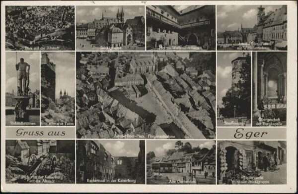 Eger Cheb Tschechien Rolandbrunnen Kaiserburg