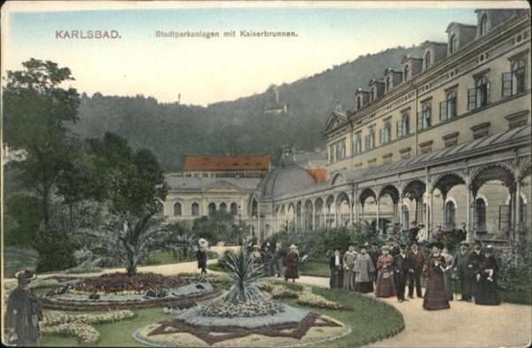 Karlsbad Eger Stadtparkanlagen Kaiserbrunnen