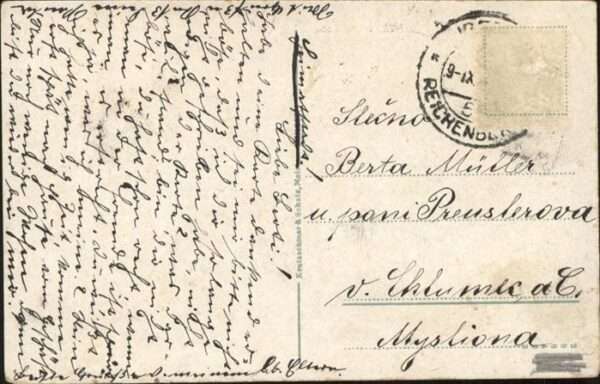 Reichenberg Liberec Boehmen Neustädterplatz Strassenbahn Kutsche – Bild 2