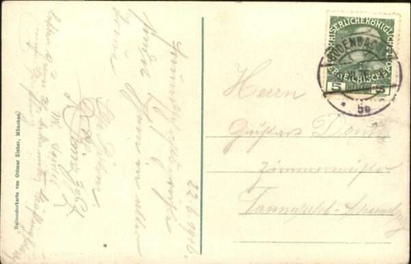Tetschen-Bodenbach Boehmen Schloss Postamt Sparkasse Bahnhof Schul – Bild 2