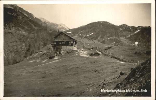 Jochpass Marienberghütte 1650 m.