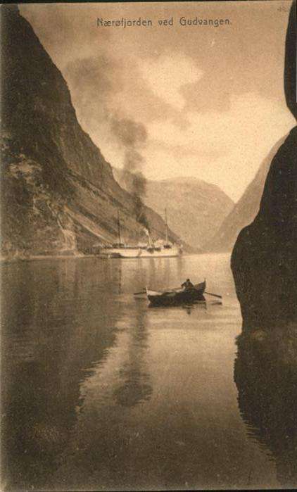 Gudvangen Norwegen Narofjorden Dampfer Boot