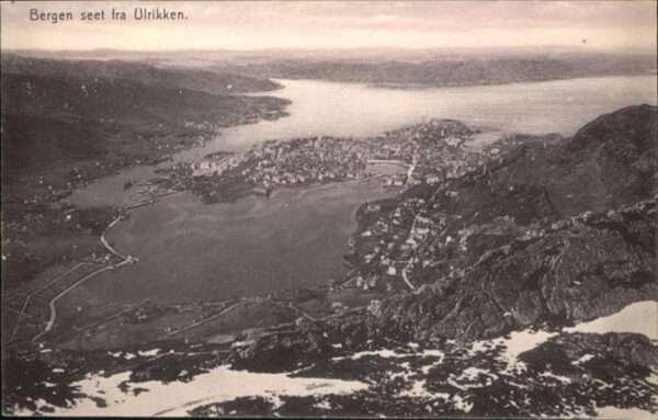 Bergen Norwegen seet fra Ulrikken