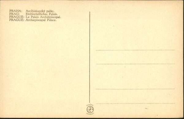 Prag Prahy Prague Erzbischöfliches Palais – Bild 2