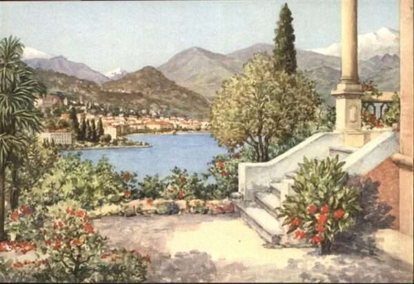 Lugano TI A. Veronesi Ansicht auf See
