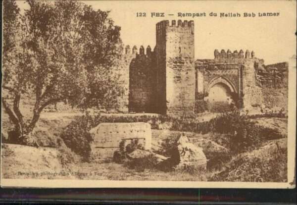 Fes Fez Maroc Renoart du Mellah Bab Lamer Burg