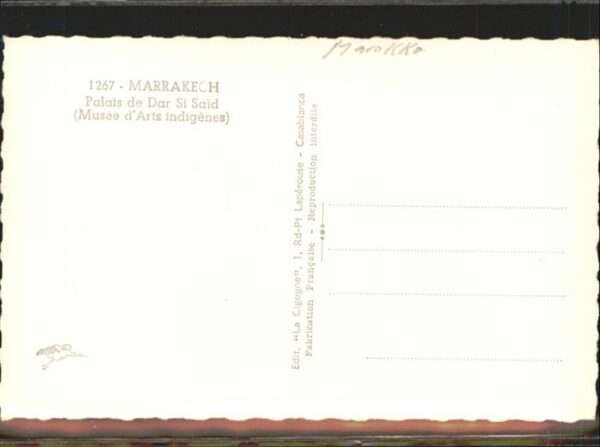 Marrakech Palais de Dar Si Said (Musee d&# Arts) – Bild 2