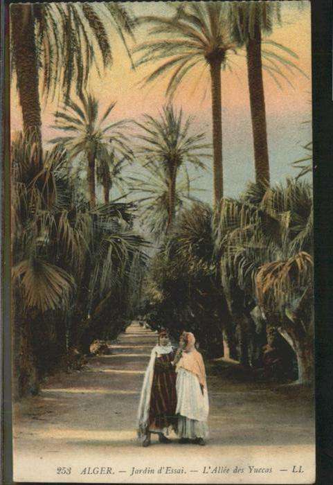 Alger Algerien Jardin d&# Essai L_Allee des Yuccas