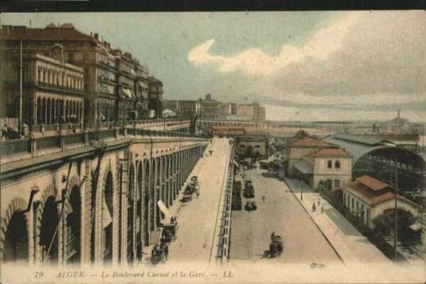 Alger Algerien Le Boulevard Carnot et la Gare