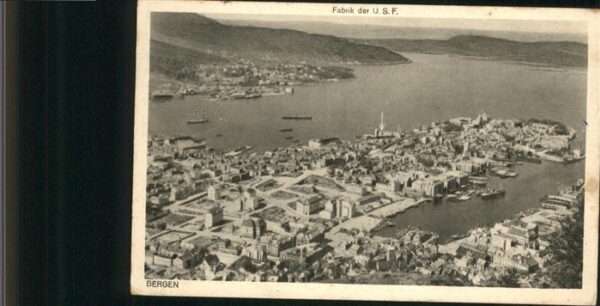 Bergen Norwegen Fabrik der U. S. F. Fischkonservenfabri