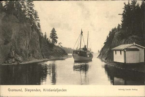 Gronsund Kristianiafjorden Oslo Norway Slapenden Kristianiafjorden Schiff