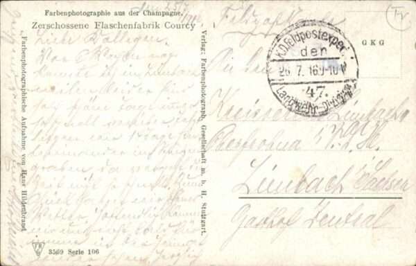 Courcy Marne erschossene Flaschenfabrik – Bild 2