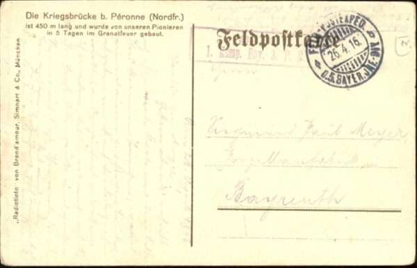 Peronne 80 Somme Kreigsbrücke – Bild 2