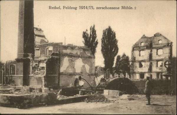 Rethel Ardennes Zerschossene Mühle 1914/15