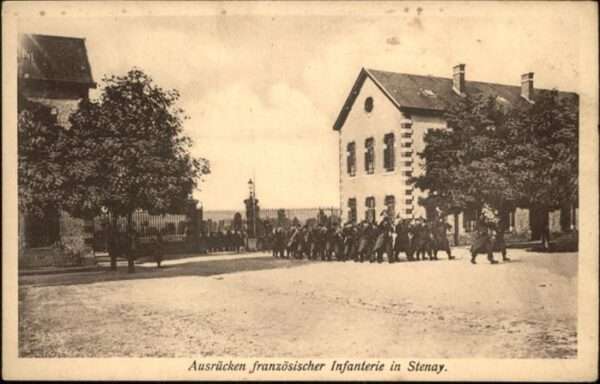 Stenay Ausrücken franz. Infanterie