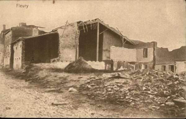 Fleury Aisne nach Bombardierung