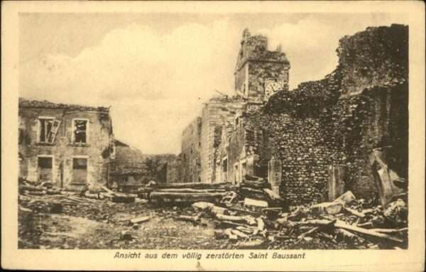Saint-Baussant nach Bombardierung