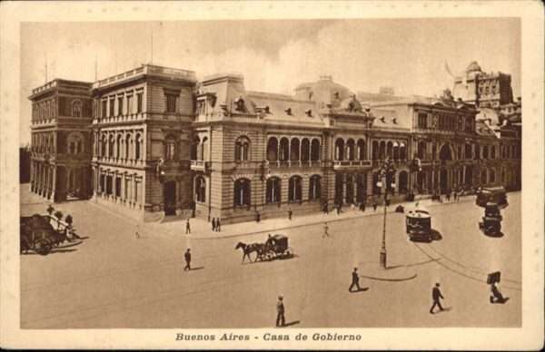 Buenos Aires Casa Gobierno Kutsche Strassenbahn