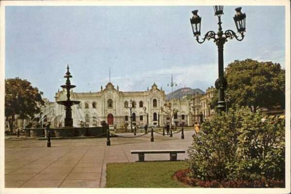Lima Peru Government Palace Springbrunnen
