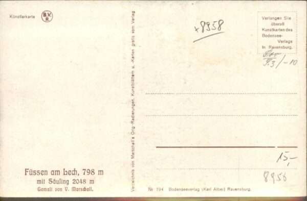 Marschall Vinzenz Künstlerkarte [V. Marschall] – Bild 2