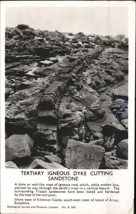 London Tertiary Igneous Dyke Cutting Sandstone
