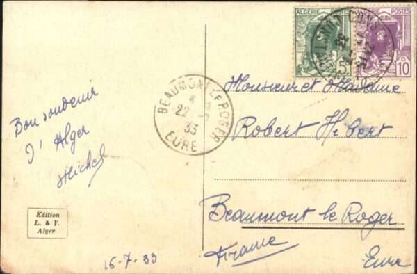 Alger Algerien Palais Consulaire Marine Schiff Strasse – Bild 2
