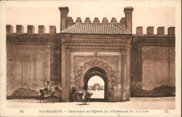 Marrakech Marrakesch Remparts Porte Mechouar Sultan Esel