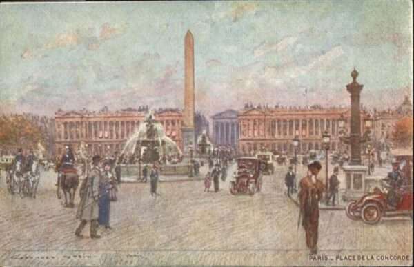 Paris Place Concorde Kutsche Brunnen