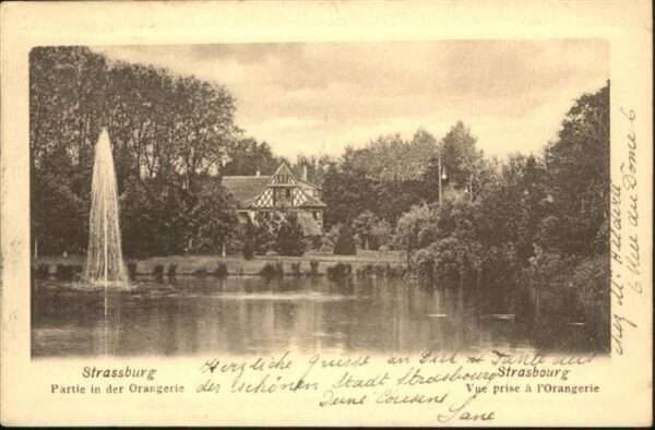Strasbourg Alsace Orangerie Frontaine