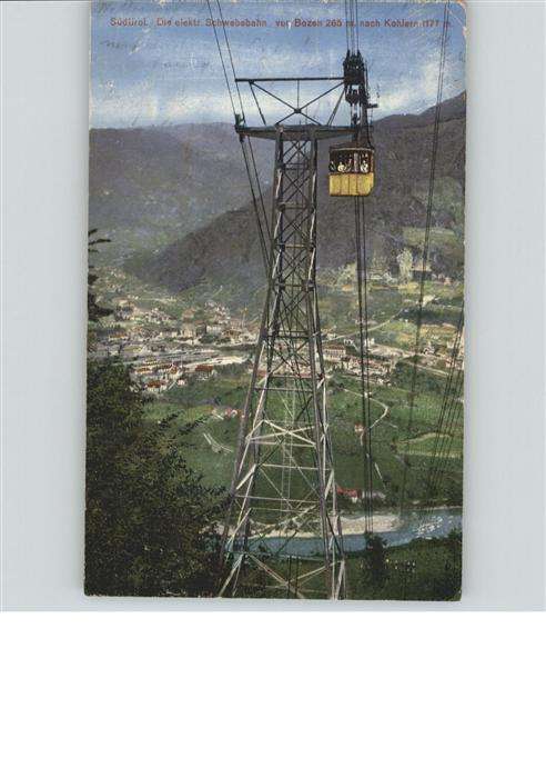 Bozen Suedtirol Elektrische Seilbahn