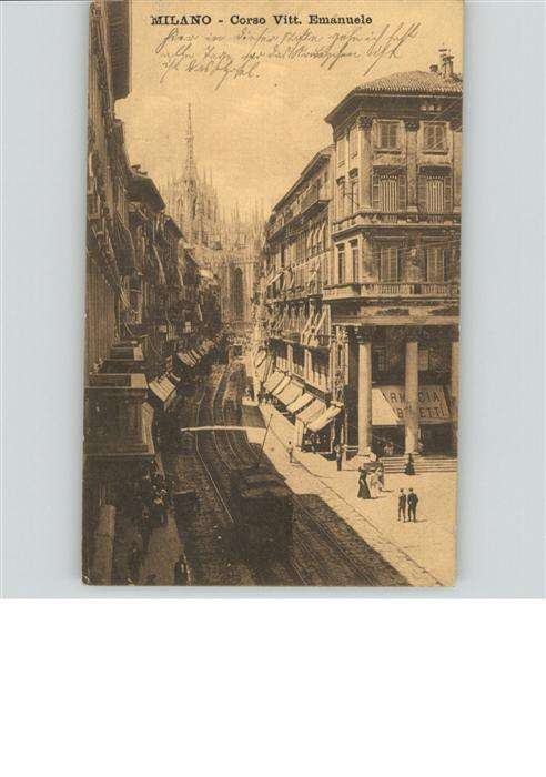 Milano Corso Vitt Emanuele Strassenbahn