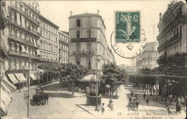 Alger Algerien Rue Dumont Kutsche Rue Henri Martin