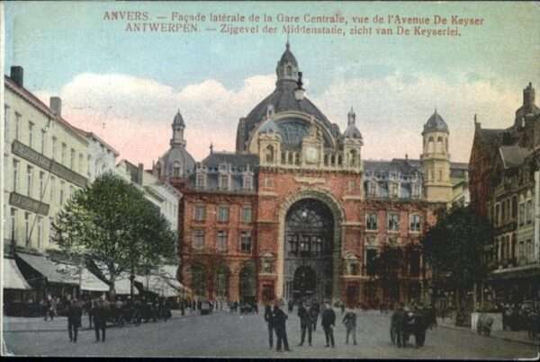 Anvers Antwerpen Facade laterale Gare Centrale Avenue de