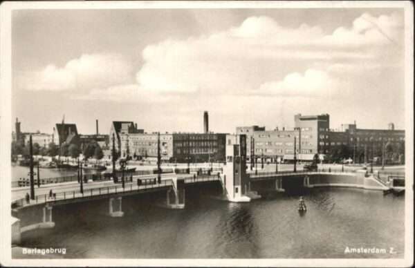 Amsterdam Niederlande Berlagebrug Schiff