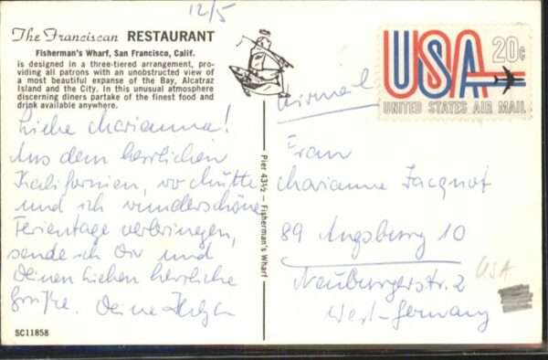 San Francisco California Franciscan Restaurant – Bild 2