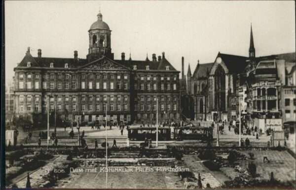 Amsterdam Niederlande DamPaleis Strassenbahn