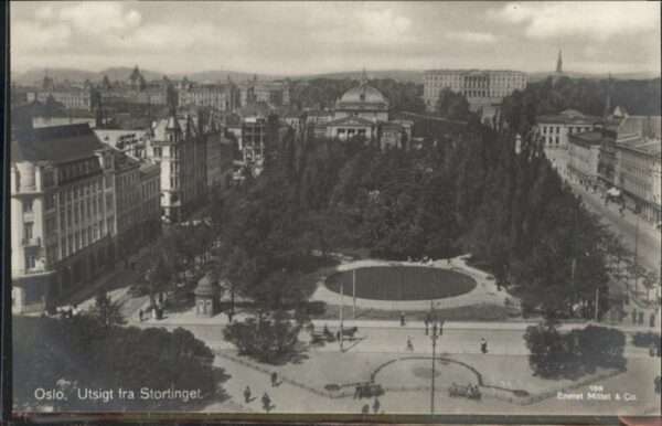 Oslo Norwegen Utsigt fra Stortinget