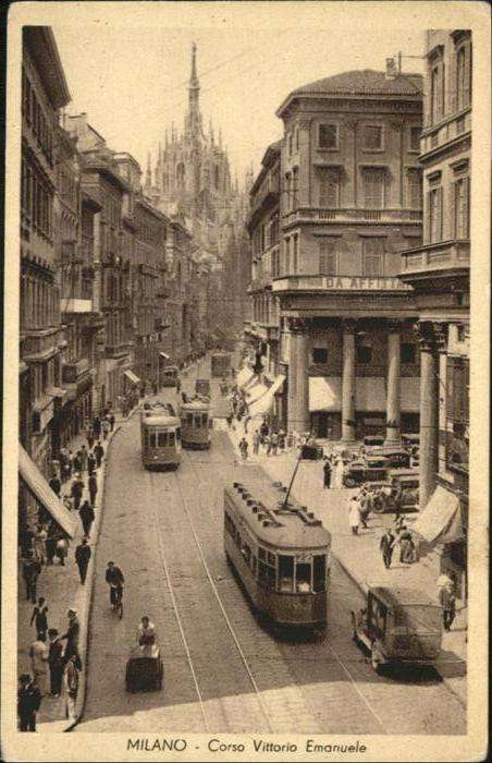 Milano Corso Vittorio Emanuele Strassenbahn