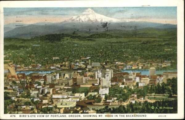 Portland Oregon Luftaufnahme Bird_s Eye View